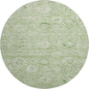 Piper Looms Mayfield Damask AMF1089 Aloe Machine Washable Area Rug Round Main Image