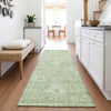 Piper Looms Mayfield Damask AMF1089 Aloe Machine Washable Area Rug Runner Lifestyle Image Feature