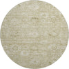 Piper Looms Mayfield Damask AMF1089 Beige Machine Washable Area Rug Round Main Image