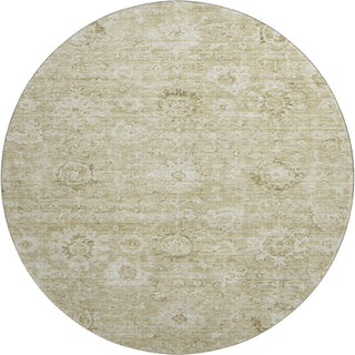 Piper Looms Mayfield Damask AMF1089 Beige Machine Washable Area Rug Round Main Image