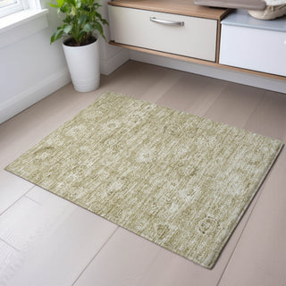 Piper Looms Mayfield Damask AMF1089 Beige Machine Washable Area Rug Scatter Lifestyle Image Feature