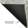 Piper Looms Mayfield Damask AMF1089 Gray Machine Washable Area Rug Backing Image