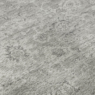 Piper Looms Mayfield Damask AMF1089 Gray Machine Washable Area Rug Swatch Image
