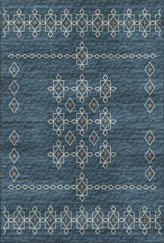 Piper Looms Mayfield Tribal Boho AMF109 Blue Machine Washable Area Rug main image