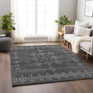 Piper Looms Mayfield Tribal Boho AMF109 Gray Machine Washable Area Rug Lifestyle Image Feature