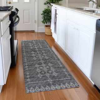 Piper Looms Mayfield Tribal Boho AMF109 Gray Machine Washable Area Rug Runner Lifestyle Image Feature