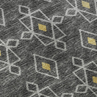 Piper Looms Mayfield Tribal Boho AMF109 Gray Machine Washable Area Rug Swatch Image
