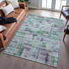 Piper Looms Mayfield Stripes AMF1090 Aloe Machine Washable Area Rug Lifestyle Image Feature