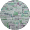 Piper Looms Mayfield Stripes AMF1090 Aloe Machine Washable Area Rug Round Main Image