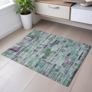 Piper Looms Mayfield Stripes AMF1090 Aloe Machine Washable Area Rug Scatter Lifestyle Image Feature