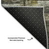 Piper Looms Mayfield Stripes AMF1090 Charcoal Machine Washable Area Rug Backing Image