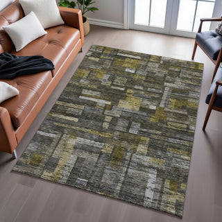 Piper Looms Mayfield Stripes AMF1090 Charcoal Machine Washable Area Rug Lifestyle Image Feature