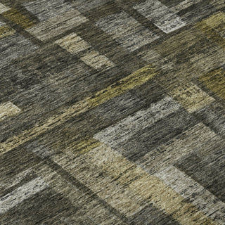 Piper Looms Mayfield Stripes AMF1090 Charcoal Machine Washable Area Rug Swatch Image