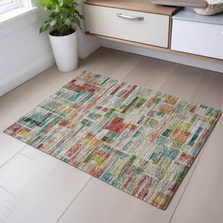 Piper Looms Mayfield Stripes AMF1090 Paprika Machine Washable Area Rug Scatter Lifestyle Image Feature