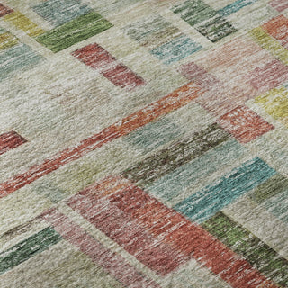 Piper Looms Mayfield Stripes AMF1090 Paprika Machine Washable Area Rug Swatch Image