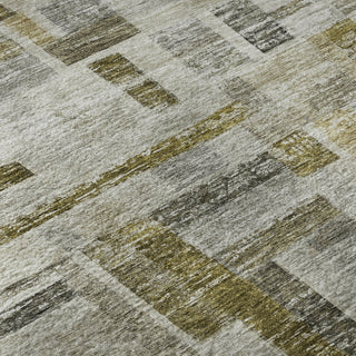 Piper Looms Mayfield Stripes AMF1090 Taupe Machine Washable Area Rug Swatch Image