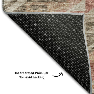 Piper Looms Mayfield Global AMF1091 Brown Machine Washable Area Rug Backing Image