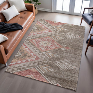 Piper Looms Mayfield Global AMF1091 Brown Machine Washable Area Rug Lifestyle Image Feature