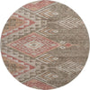 Piper Looms Mayfield Global AMF1091 Brown Machine Washable Area Rug Round Main Image