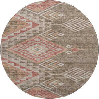 Piper Looms Mayfield Global AMF1091 Brown Machine Washable Area Rug Round Main Image