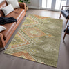 Piper Looms Mayfield Global AMF1091 Green Machine Washable Area Rug Lifestyle Image Feature