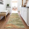 Piper Looms Mayfield Global AMF1091 Green Machine Washable Area Rug Runner Lifestyle Image Feature