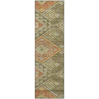 Piper Looms Mayfield Global AMF1091 Green Machine Washable Area Rug Runner Main Image