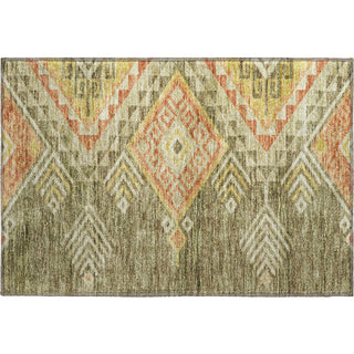 Piper Looms Mayfield Global AMF1091 Green Machine Washable Area Rug Scatter Main Image