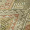 Piper Looms Mayfield Global AMF1091 Green Machine Washable Area Rug Swatch Image
