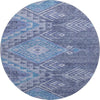Piper Looms Mayfield Global AMF1091 Navy Machine Washable Area Rug Round Main Image