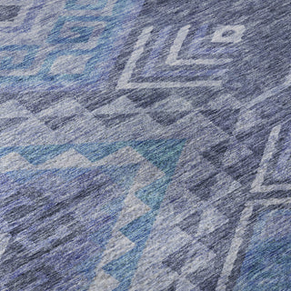 Piper Looms Mayfield Global AMF1091 Navy Machine Washable Area Rug Swatch Image