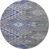 Piper Looms Mayfield Global AMF1091 Pewter Machine Washable Area Rug Round Main Image