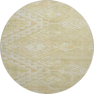 Piper Looms Mayfield Global AMF1091 Tan Machine Washable Area Rug Round Main Image