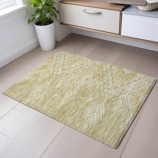 Piper Looms Mayfield Global AMF1091 Tan Machine Washable Area Rug Scatter Lifestyle Image Feature