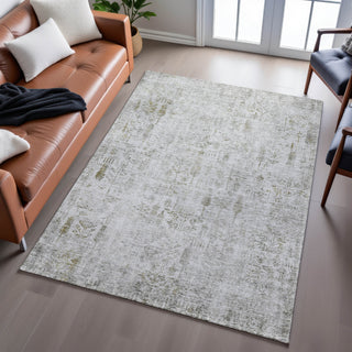 Piper Looms Mayfield Floral AMF1092 Silver Machine Washable Area Rug Lifestyle Image Feature