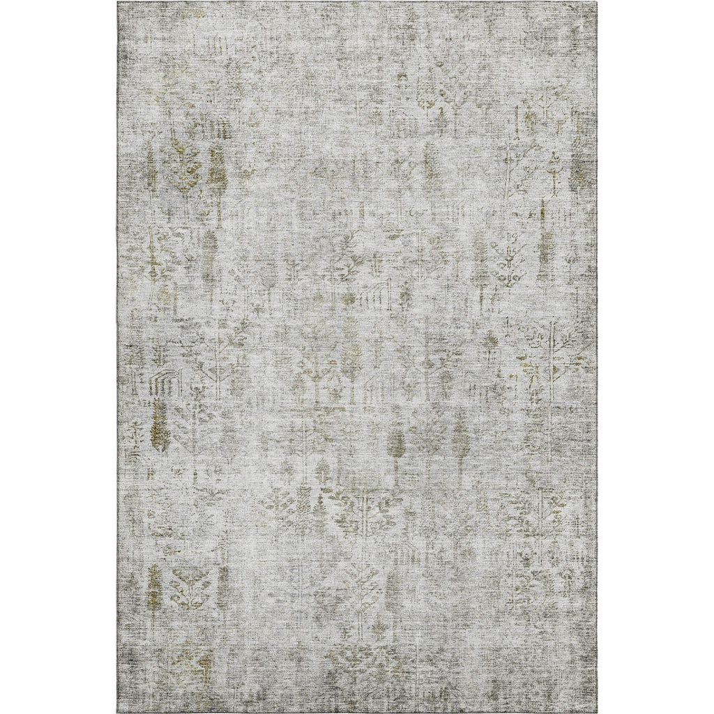 Piper Looms Mayfield Floral AMF1092 Silver Machine Washable Area Rug main image
