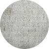 Piper Looms Mayfield Floral AMF1092 Silver Machine Washable Area Rug Round Main Image
