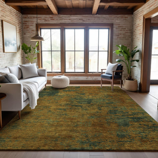 Piper Looms Mayfield Abstract AMF1093 Copper Machine Washable Area Rug Lifestyle Image Feature