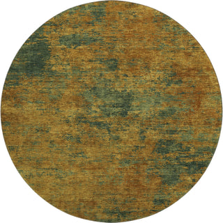 Piper Looms Mayfield Abstract AMF1093 Copper Machine Washable Area Rug Round Main Image