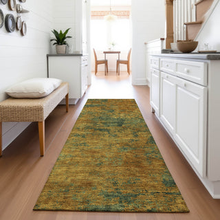 Piper Looms Mayfield Abstract AMF1093 Copper Machine Washable Area Rug Runner Lifestyle Image Feature