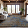 Piper Looms Mayfield Abstract AMF1093 Navy Machine Washable Area Rug Lifestyle Image Feature