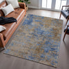 Piper Looms Mayfield Abstract AMF1093 Navy Machine Washable Area Rug Lifestyle Image Feature