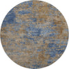 Piper Looms Mayfield Abstract AMF1093 Navy Machine Washable Area Rug Round Main Image
