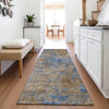 Piper Looms Mayfield Abstract AMF1093 Navy Machine Washable Area Rug Runner Lifestyle Image Feature