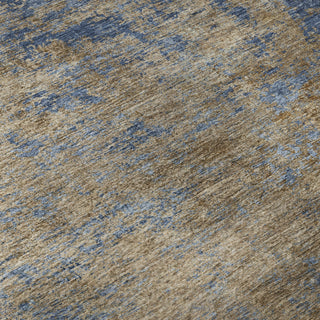 Piper Looms Mayfield Abstract AMF1093 Navy Machine Washable Area Rug Swatch Image