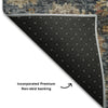 Piper Looms Mayfield Damask AMF1094 Navy Machine Washable Area Rug Backing Image