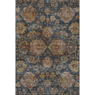 Piper Looms Mayfield Damask AMF1094 Navy Machine Washable Area Rug main image