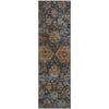 Piper Looms Mayfield Damask AMF1094 Navy Machine Washable Area Rug Runner Main Image