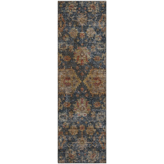 Piper Looms Mayfield Damask AMF1094 Navy Machine Washable Area Rug Runner Main Image