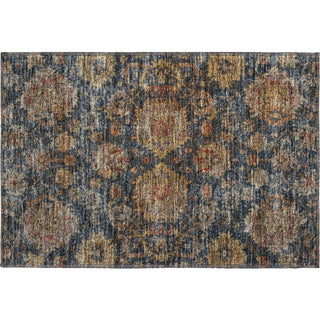 Piper Looms Mayfield Damask AMF1094 Navy Machine Washable Area Rug Scatter Main Image